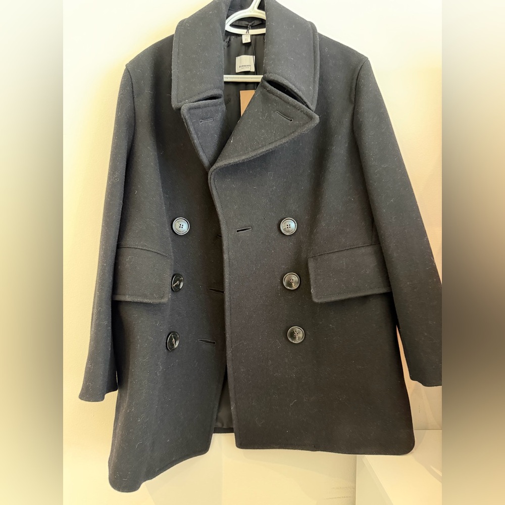 100% Wool Burberry Double-Breasted Coat NWT